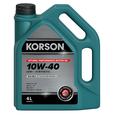 10W-40 SEMI SYNTHETIC A3/B3 4л (полусинт. мотор. масло.)