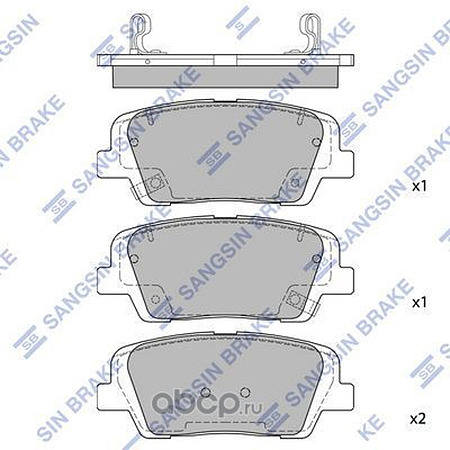 Колодки тормозные задние Hyundai Santa Fe 15-/ KIA Sorento 15- / Stinger 18-/ GENESIS G70 17-